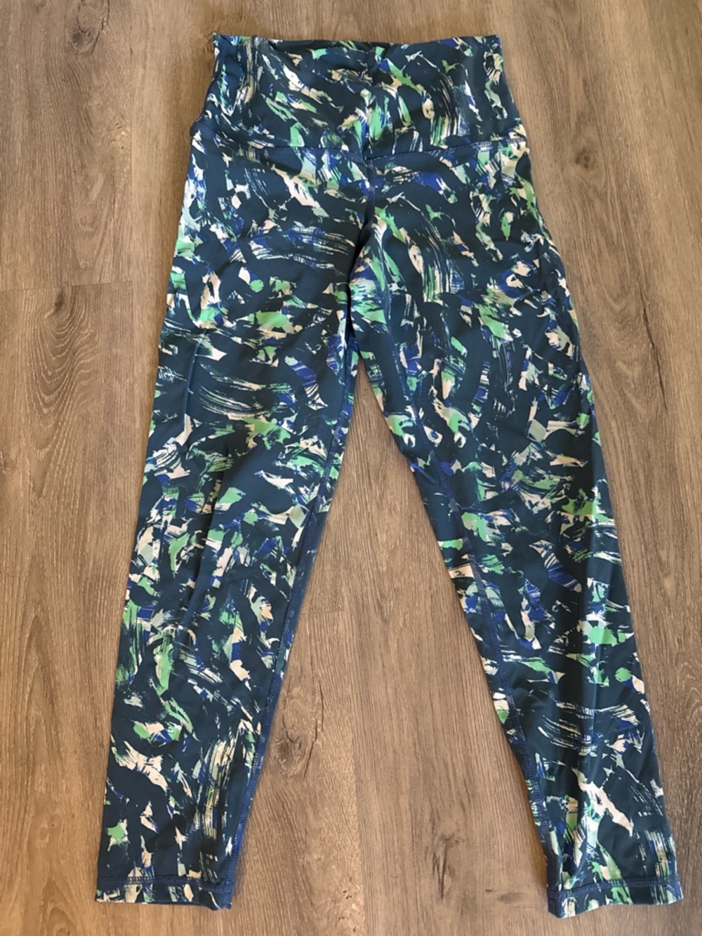 DYI Navy & Green Abstract Print Women’s Sm/Med Leggings